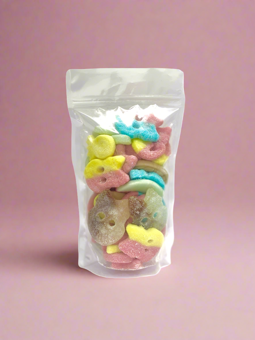LushGleam Swedish Candy Bubs Mix, S. Back packet.