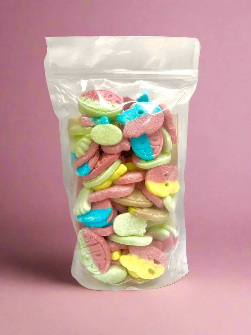 LushGleam Swedish Candy Bubs Mix, L. Back packet.