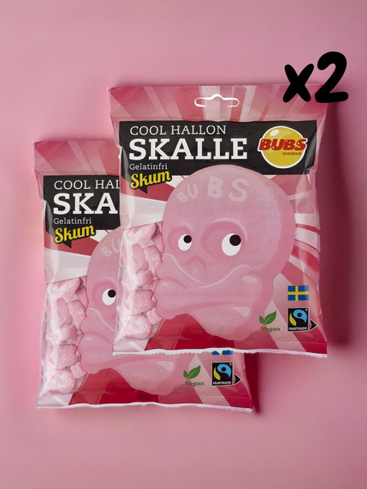 Bubs Sour Raspberry Skulls x2